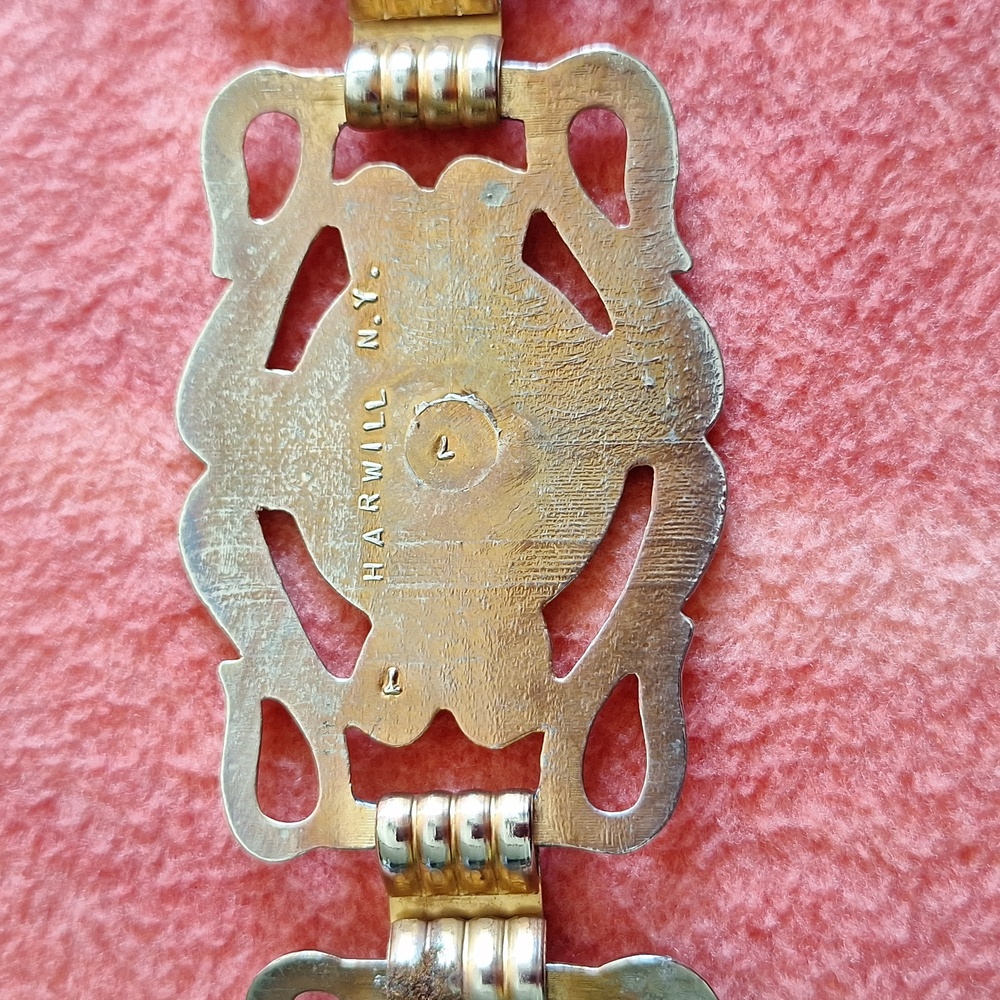 🦁Harwill NY rare lion vintage metal belt with clip and chain - Picture 4 of 15